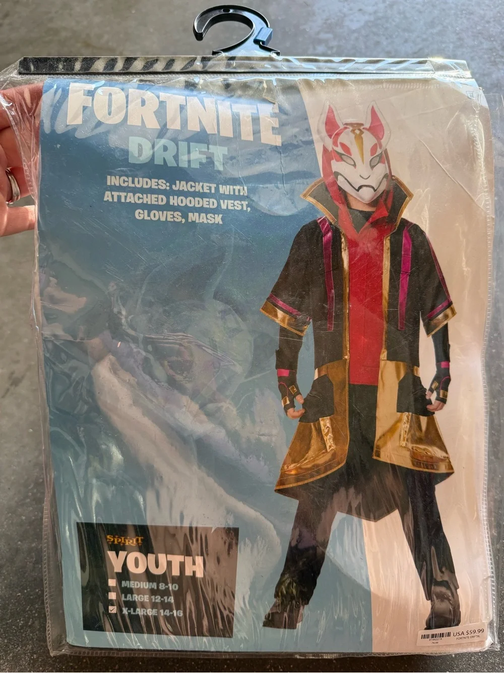Fortnite Drift Kids Halloween Costume - Black, Gold & Red (Youth)